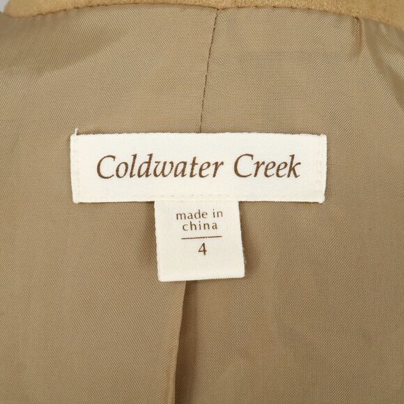Coldwater Creek Jacket Womens 4 Rust Brown Microsuede Lined Blazer Button Up - Picture 4 of 16